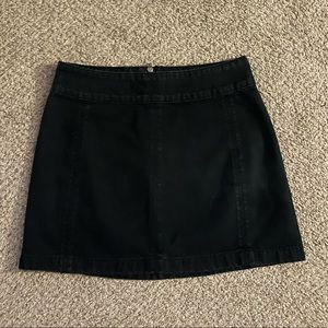 Free People | Black Mini Jean Skirt | Size w6